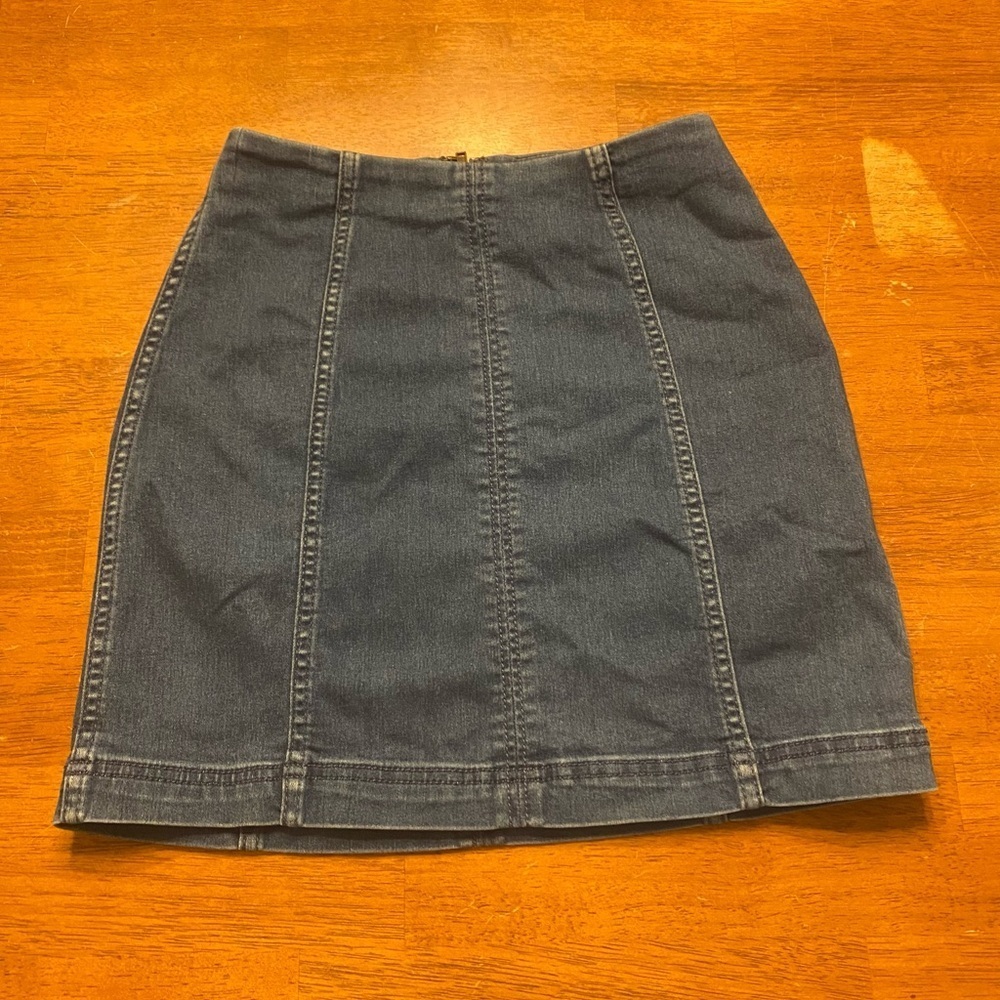 Free People Modern Femme Mini Denim Skirt Size 0